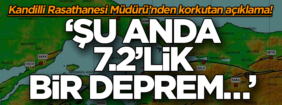 Korkutan açıklama: Şu anda 7.2’lik bir deprem…