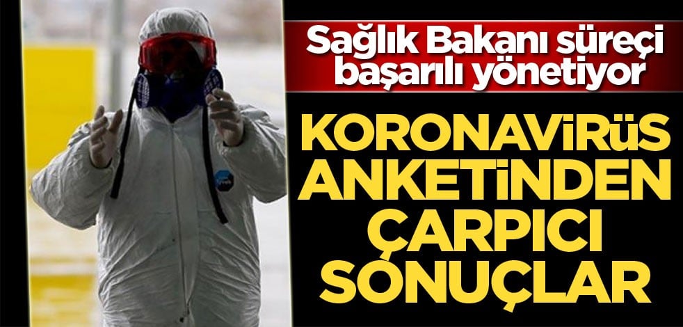 Koronavirüs anketinden çarpıcı sonuçlar!