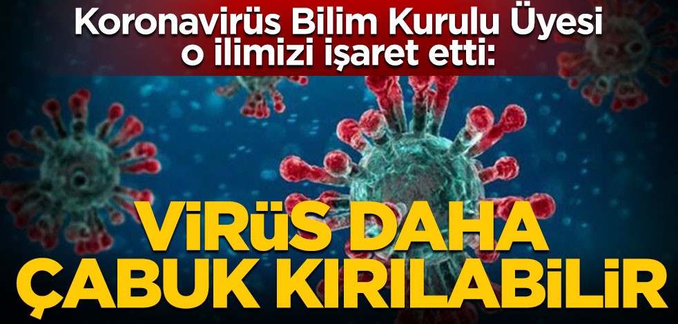 Koronavirüs Bilim Kurulu Üyesi o ilimizi işaret etti: Virüs daha çabuk kırılabilir