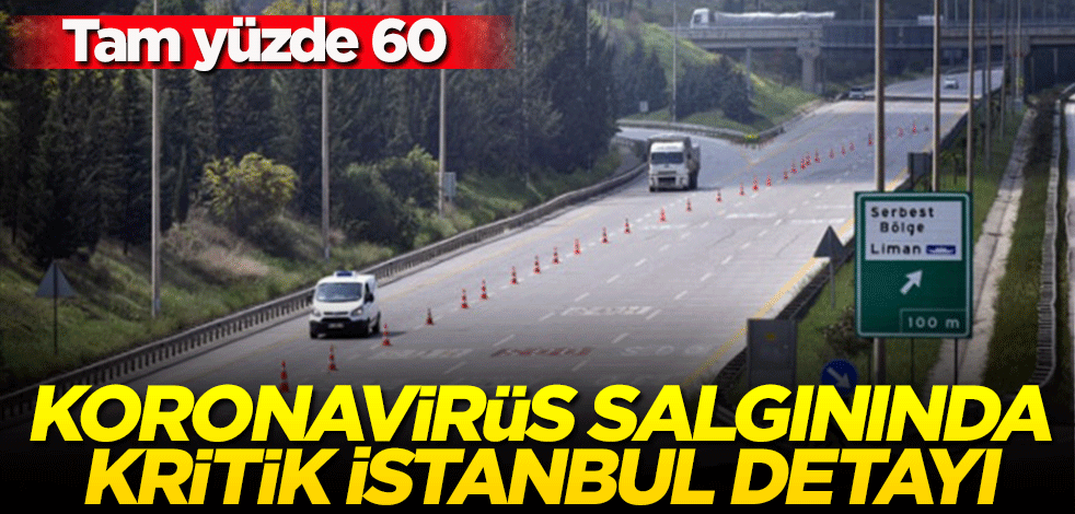 Koronavirüs salgınında kritik İstanbul detayı! Tam yüzde 60