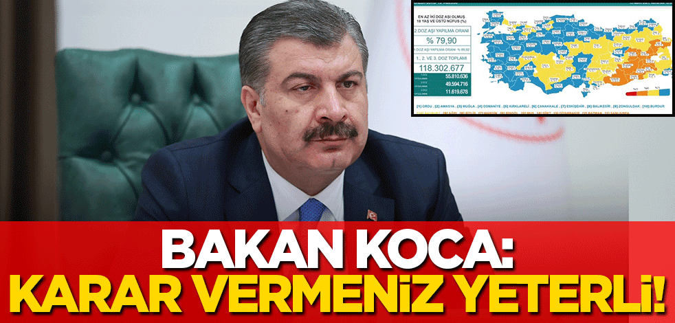 Koronavirüs verileri açıklandı! Bakan Koca: Karar vermeniz yeterli