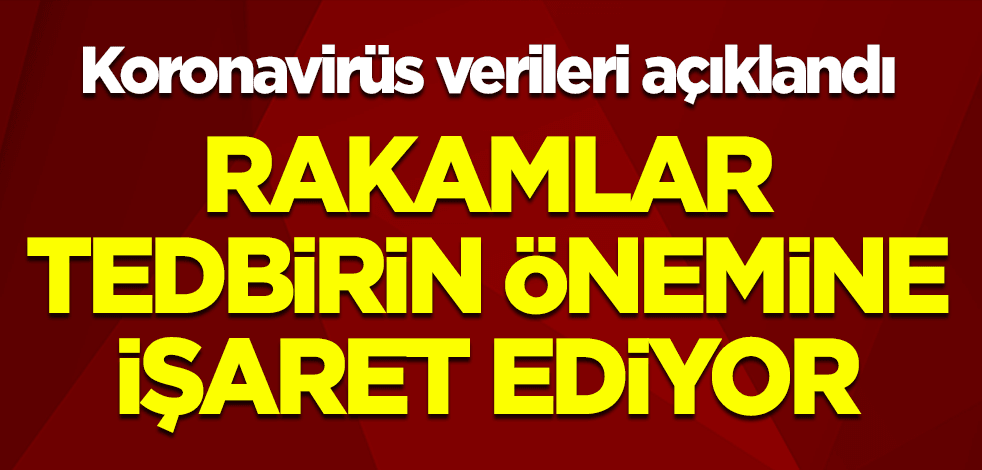 Koronavirüs verileri açıklandı! Rakamlar tedbirin önemine işaret ediyor