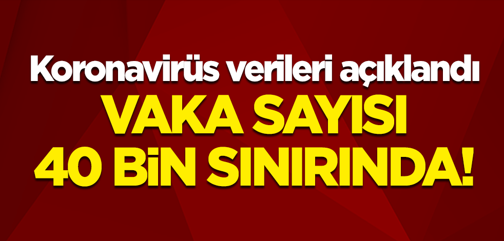 Koronavirüs verileri açıklandı: Vaka sayısı 40 bin sınırında!