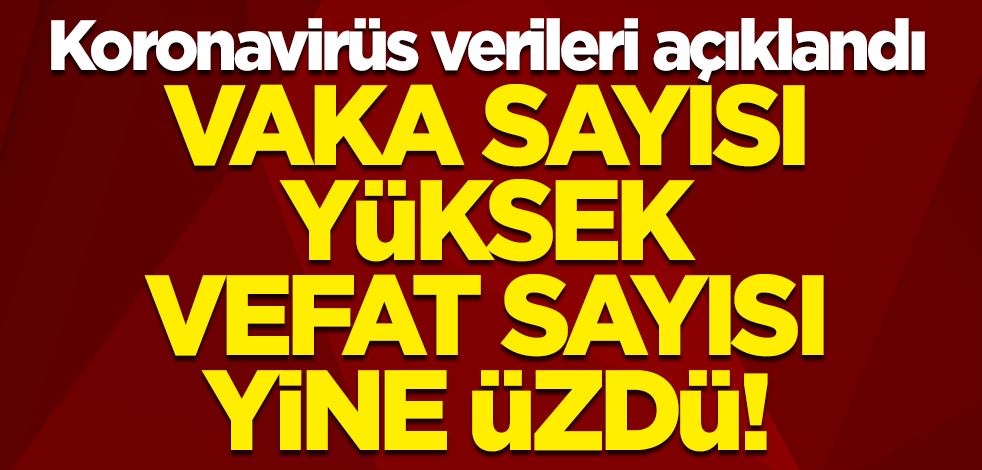 Koronavirüs verileri açıklandı: Vefat sayıları yine üzücü seviyede!