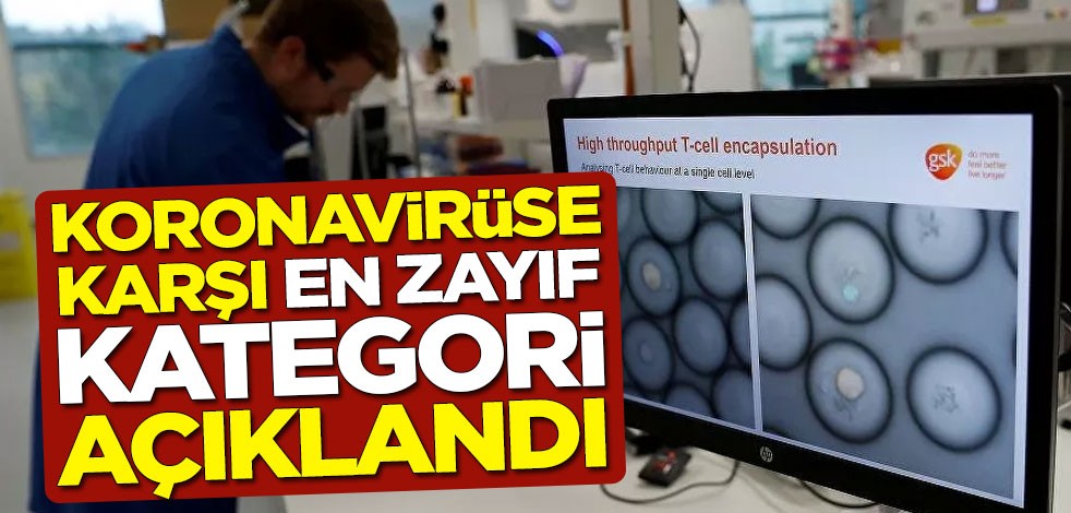 Koronavirüse karşı en zayıf kategori açıklandı