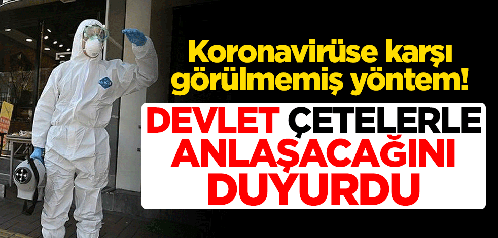 Koronavirüse karşı görülmemiş yöntem! Devlet çetelerle anlaşacağını duyurdu
