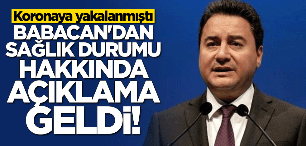 Koronavirüse yakalanmıştı... Ali Babacan'dan sağlık durumu hakkında açıklama geldi