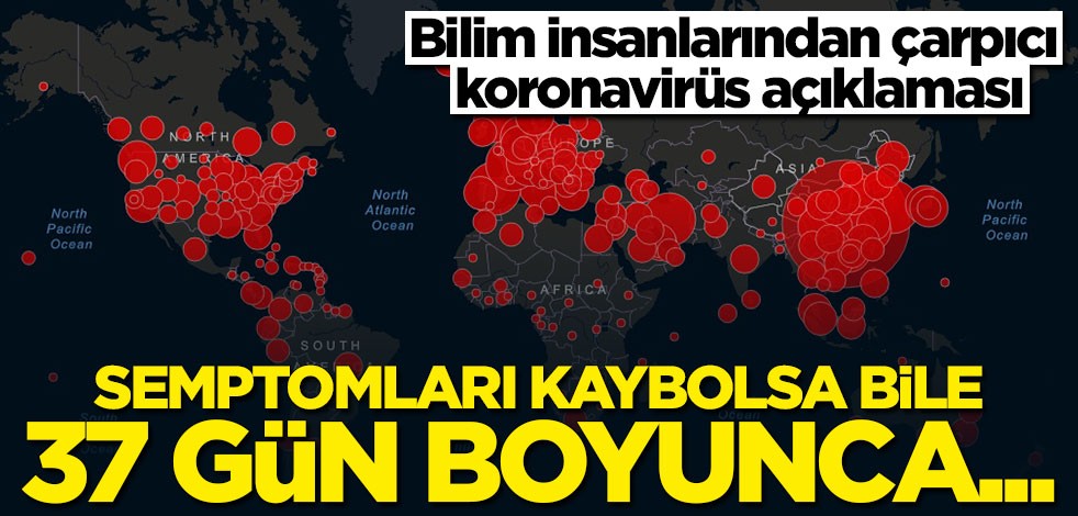 Koronavirüsle ilgili dikkat çeken makale: 37 gün sonra bile yaşayabiliyor