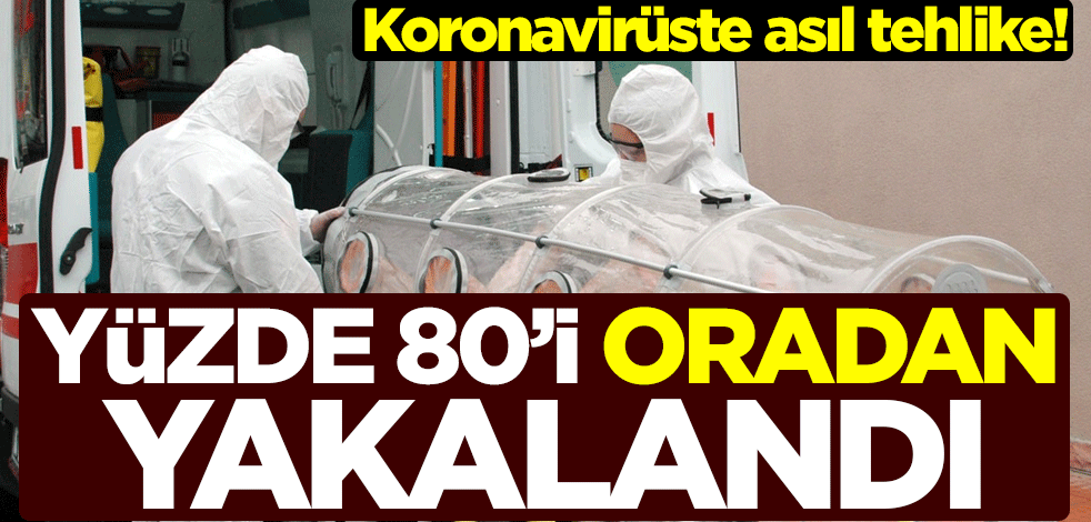 Koronavirüste asıl tehlike! Yüzde 80'i oradan yakalandı
