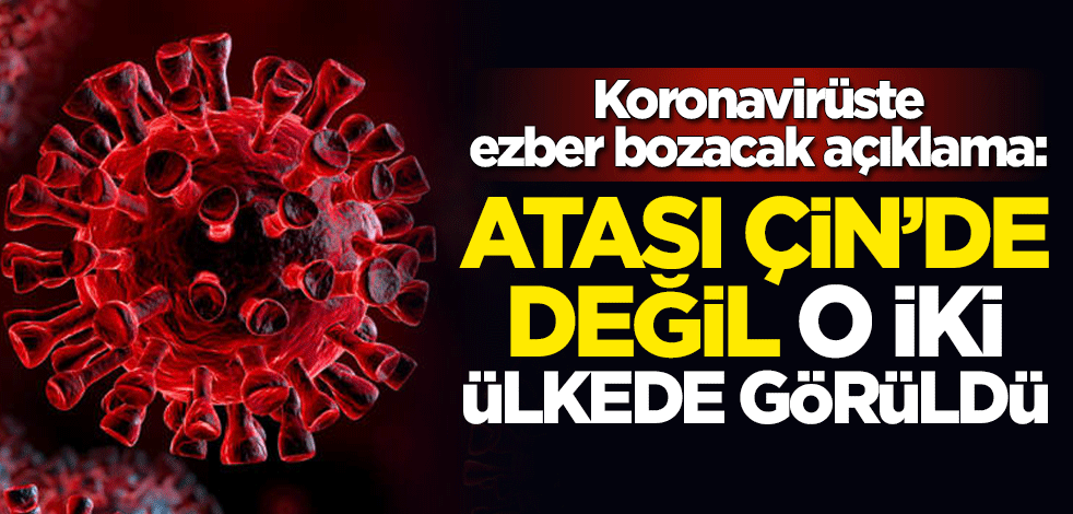 Koronavirüste ezber bozacak açıklama: Atası Çin'de değil o iki ülkede görüldü