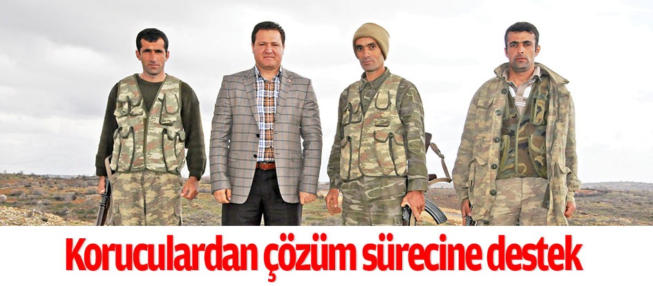 Koruculardan çözüm sürecine destek