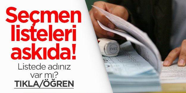 Köşk seçimleri için seçmen listeleri askıda