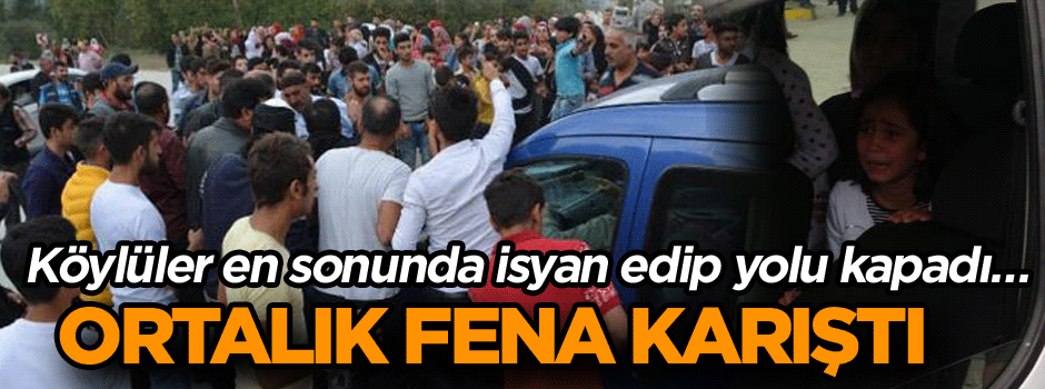 Köylüler en sonunda isyan edip yolu kapadı… Ortalık fena karıştı