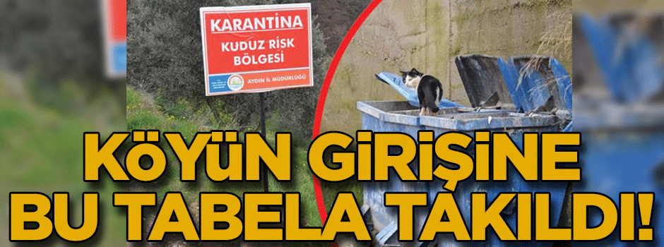 Köyün girişine bu tabela takıldı!