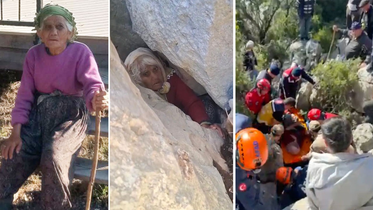 Koyun otlatan 80 yaşındaki kadın sıkıştığı kayalıkların altında 1 gün sonra bulundu