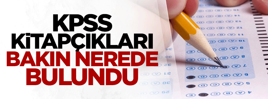 KPSS kitapçıkları bakın nereden çıktı