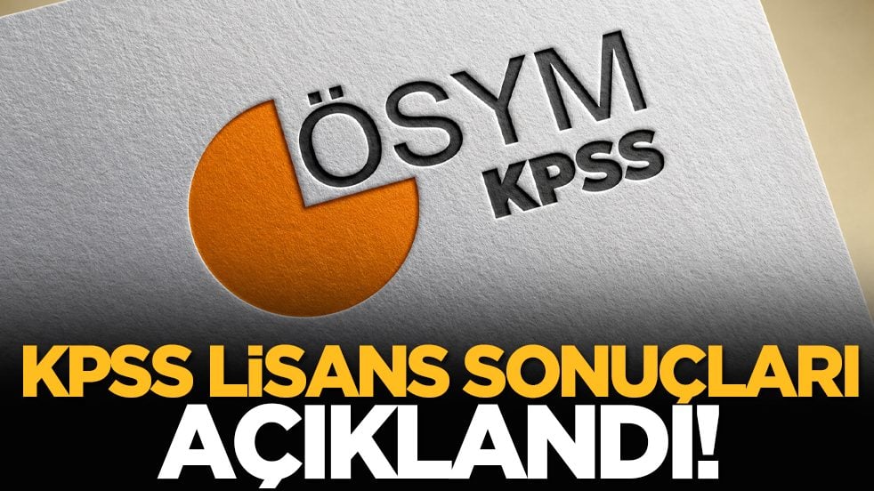 KPSS lisans sonuçları açıklandı!
