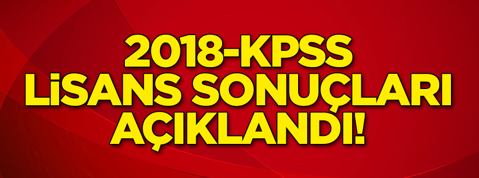 KPSS sonuçları açıklandı!