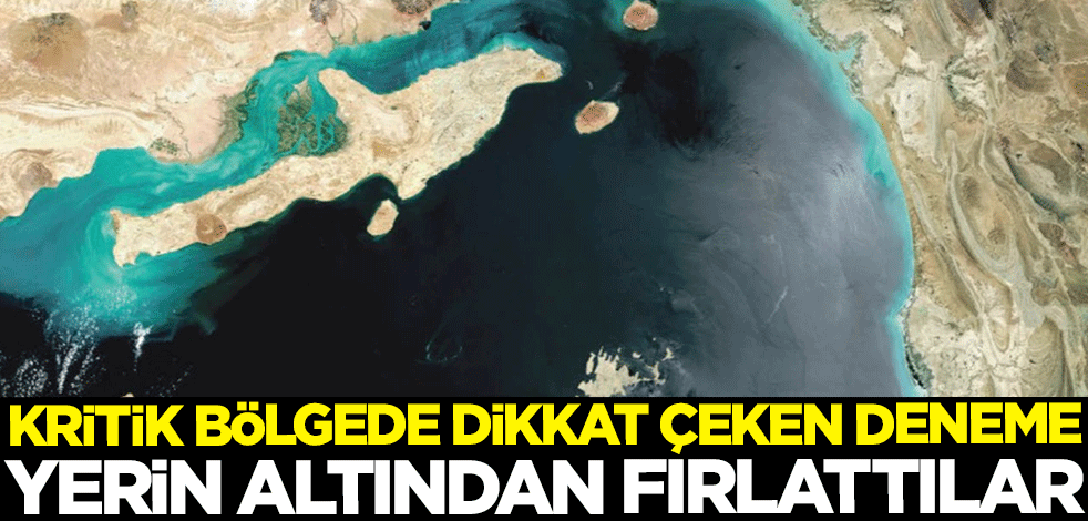 Kritik bölgede dikkat çeken deneme! Yerin altından fırlattılar