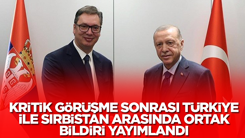 Kritik görüşme sonrası Türkiye ile Sırbistan arasında ortak bildiri yayımlandı