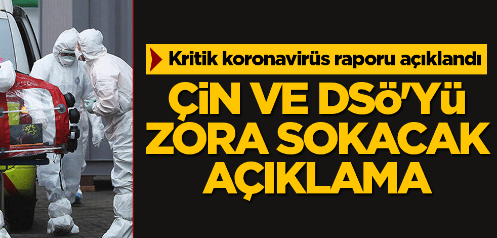 Kritik koronavirüs raporu açıklandı! Çin ve DSÖ'yü zora sokacak sözler