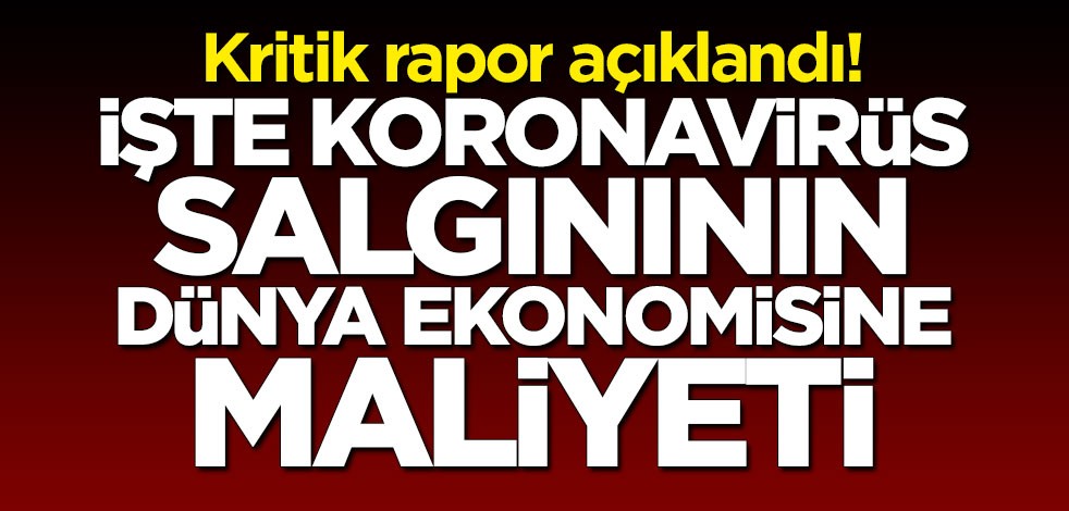 Kritik rapor açıklandı: İşte koronavirüs salgınının dünya ekonomisine maliyeti