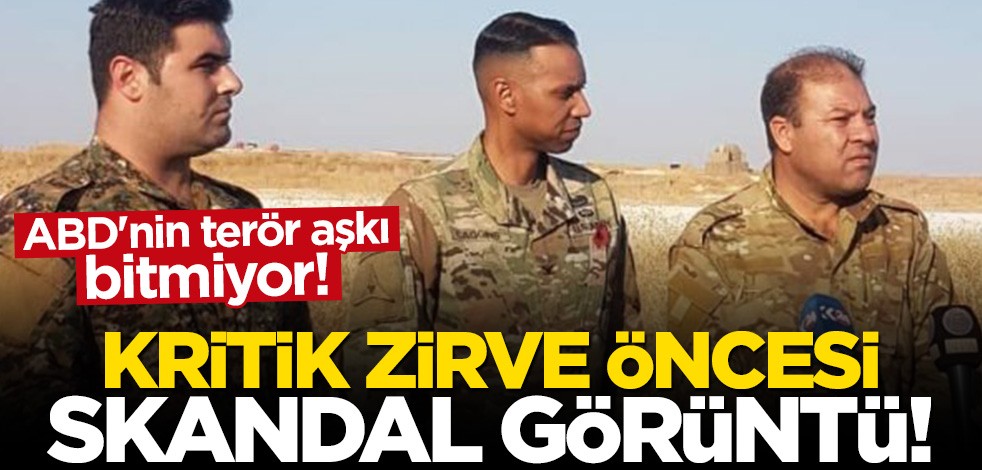 Kritik zirve öncesi skandal görüntü! ABD'li komutanla YPG'li terörist aynı karede