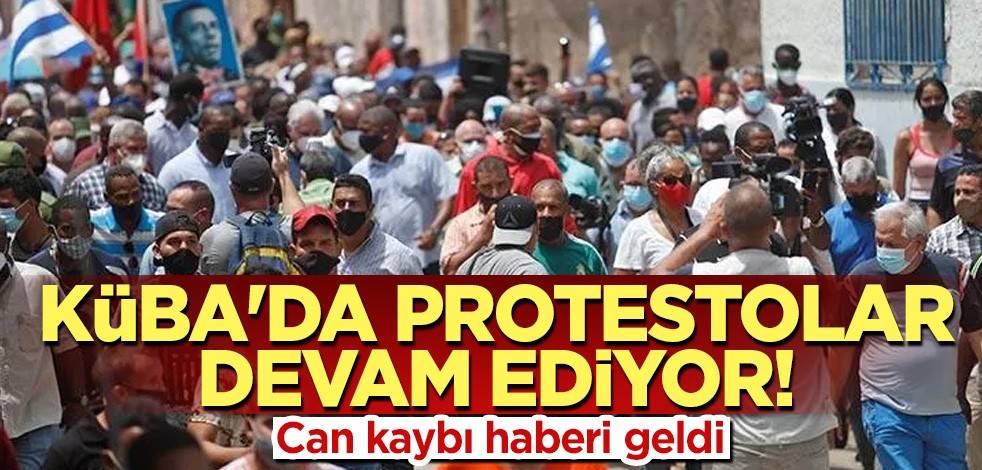 Küba'da protestolar devam ediyor! Can kaybı haberi geldi