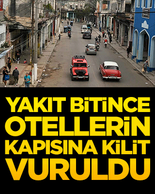 Küba'da turizm çöküşün eşiğinde! Yakıt bitince otellerin kapısına kilit vuruldu