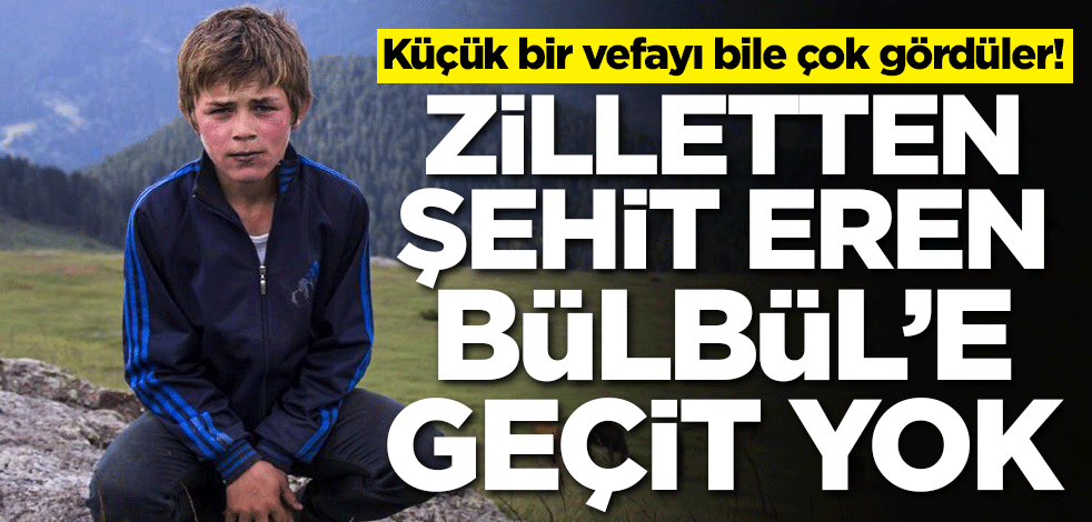 Küçük bir vefayı bile çok gördüler! Zilletten şehit Eren Bülbül'e geçit yok
