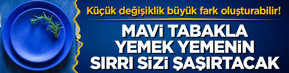 Küçük değişiklik büyük fark oluşturabilir! Mavi tabakla yemek yemenin sırrı sizi şaşırtacak