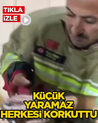 Küçük yaramaz herkesi korkuttu