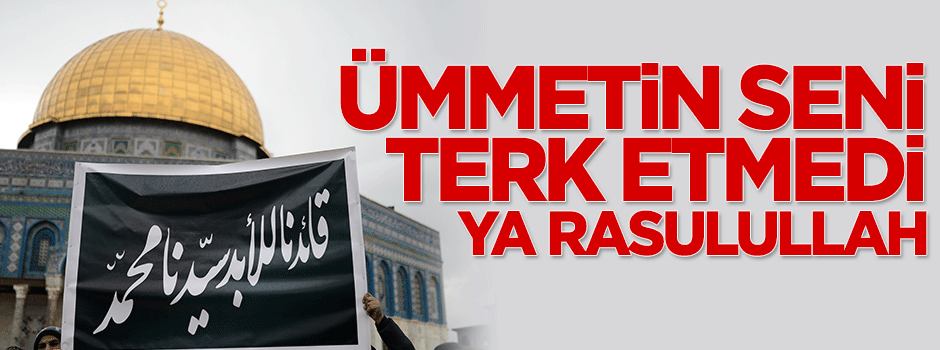 Küfür dergisi Charlie Hebdo'ya Mescid-i Aksa'da protesto