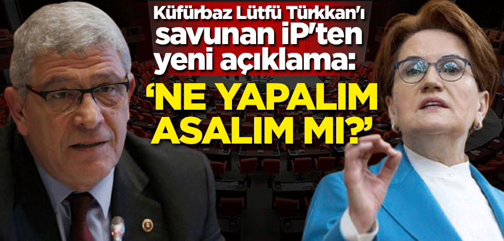 Küfürbaz Lütfü Türkkan'ı savunan İP'ten yeni açıklama: Ne yapalım asalım mı?