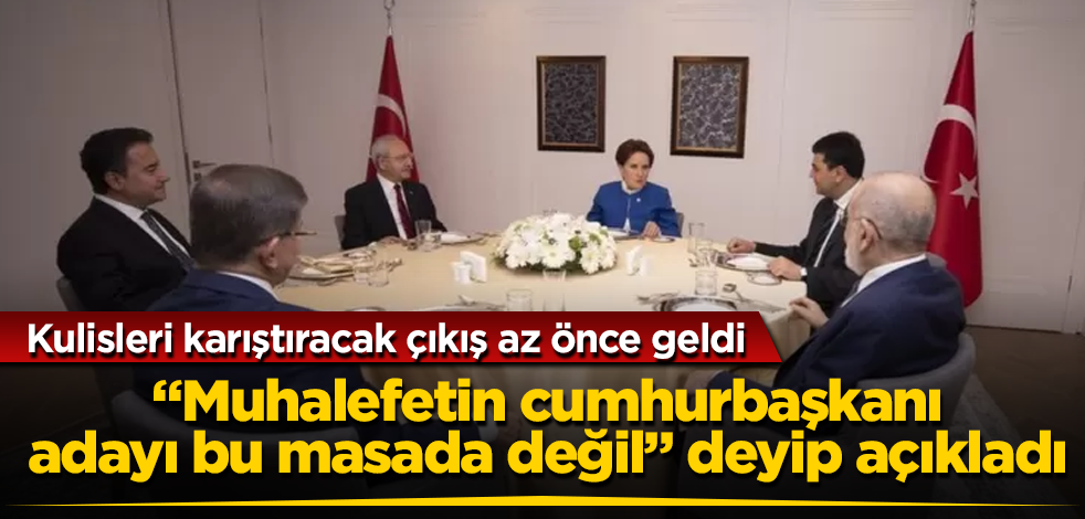 Kulisleri karıştıracak iddia! Muhalefetin cumhurbaşkanı adayı...