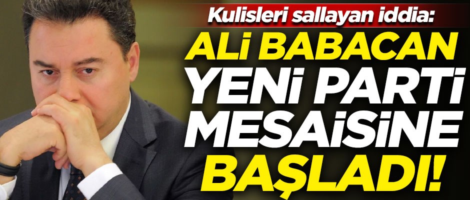 Kulisleri sallayan bomba iddia! Ali Babacan yeni parti için AK Saçlılar'la temasa başladı