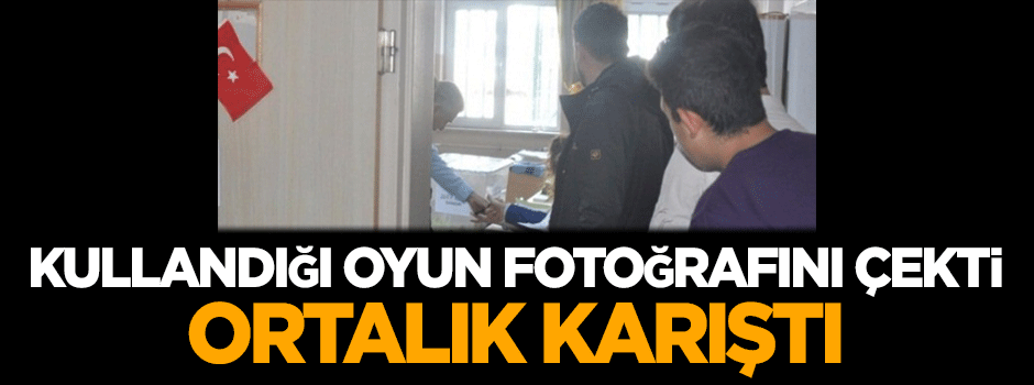 Kullandığı oyun fotoğrafını çekti, ortalık karıştı!