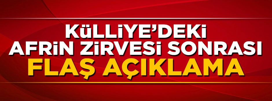Külliye'deki güvenlik zirvesi sonrası açıklama