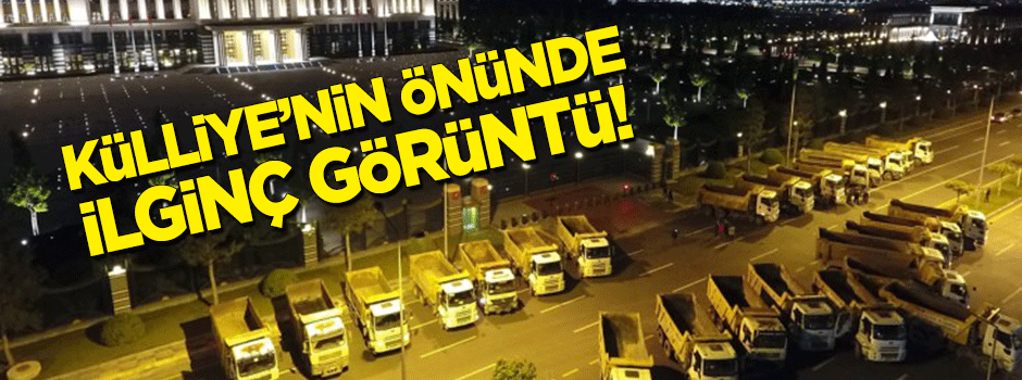 Külliye'nin önünde ilginç görüntü!