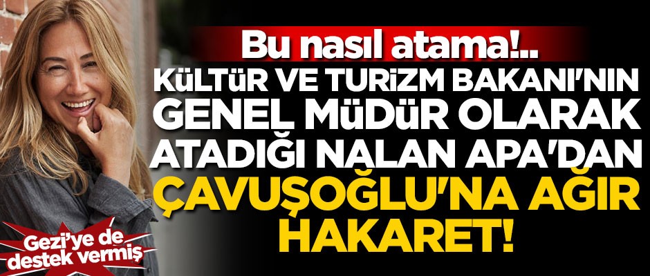 Kültür ve Turizm Bakanı'nın Genel Müdür olarak atadığı Nalan Apa'dan Çavuşoğlu'na ağır hakaret!