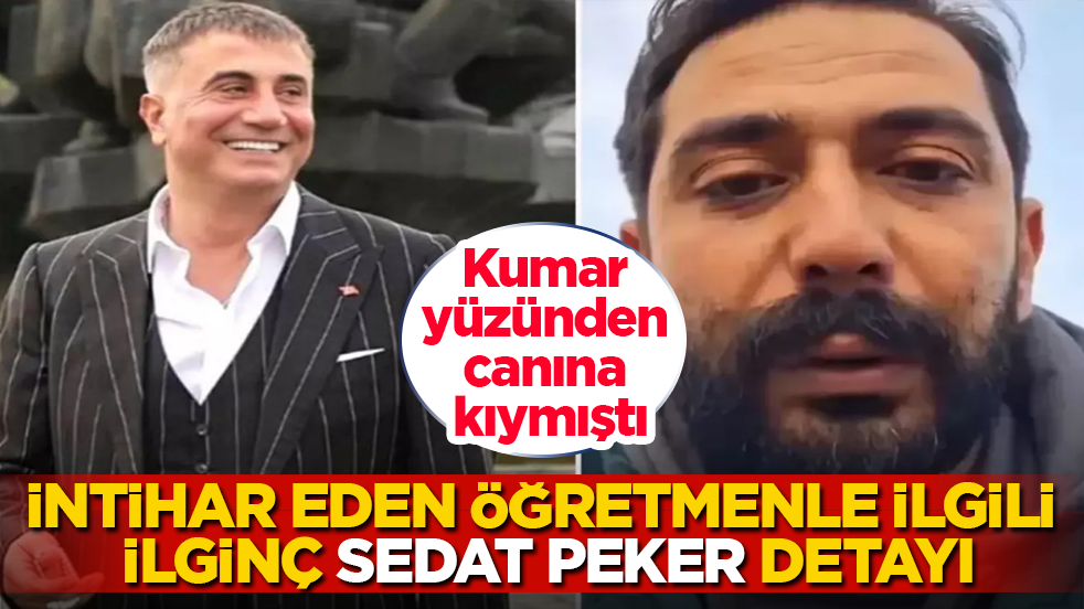Kumar yüzünden canına kıymıştı! İntihar eden öğretmenle ilgili ilginç "Sedat Peker" detayı