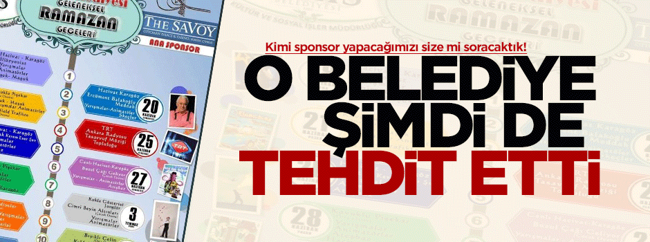 Kumarhaneye sponsor yapan Ak Partili belediyeden tehdit!