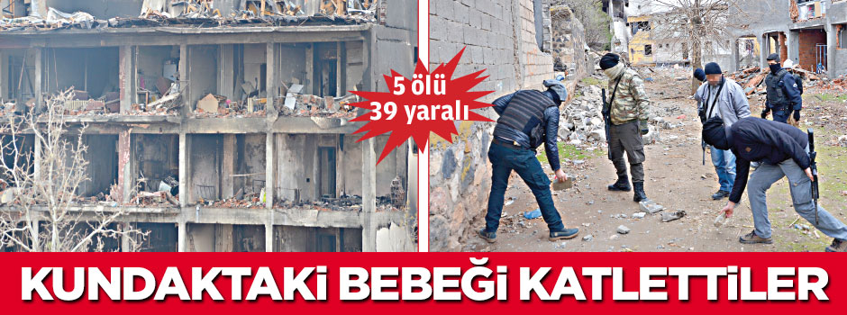 Kundaktaki bebeği katlettiler