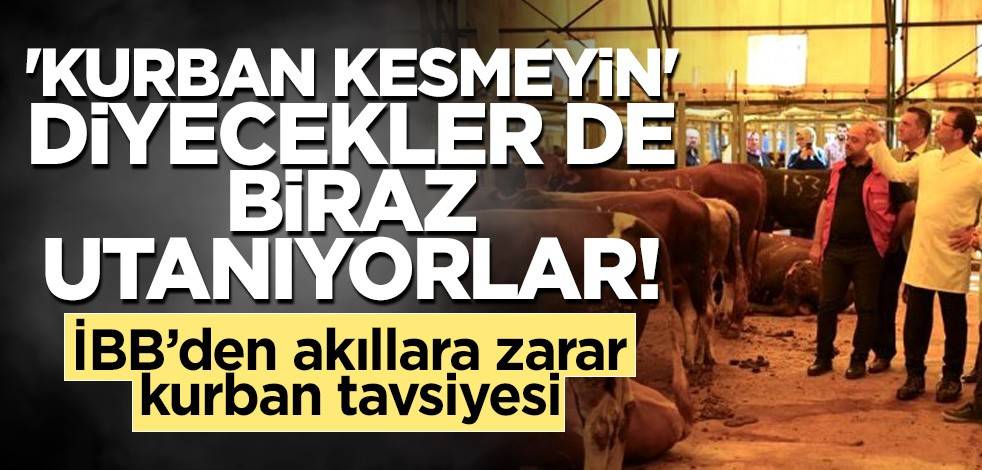'Kurban kesmeyin' diyecekler de biraz utanıyorlar! İBB'den akıllara zarar kurban tavsiyesi