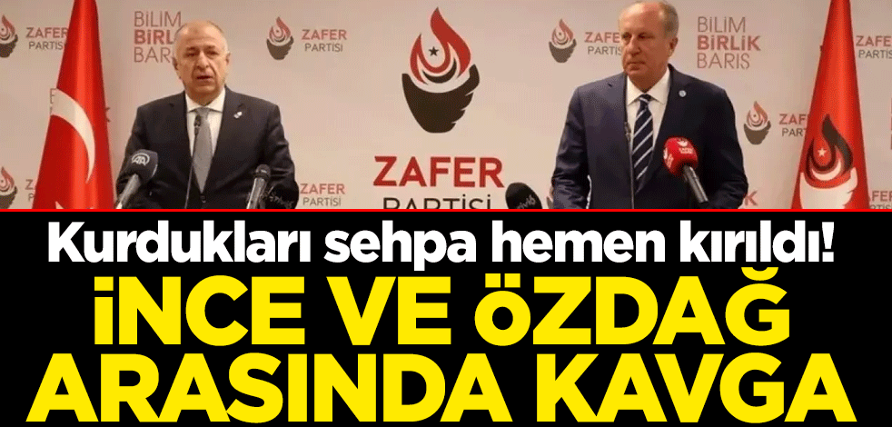 Kurdukları sehpa hemen kırıldı! İnce ve Özdağ arasında kavga