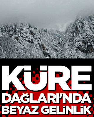 Küre Dağları'nda beyaz büyü! Ersizlerdere Kanyonu kar altındaki görüntüsüyle büyüledi!