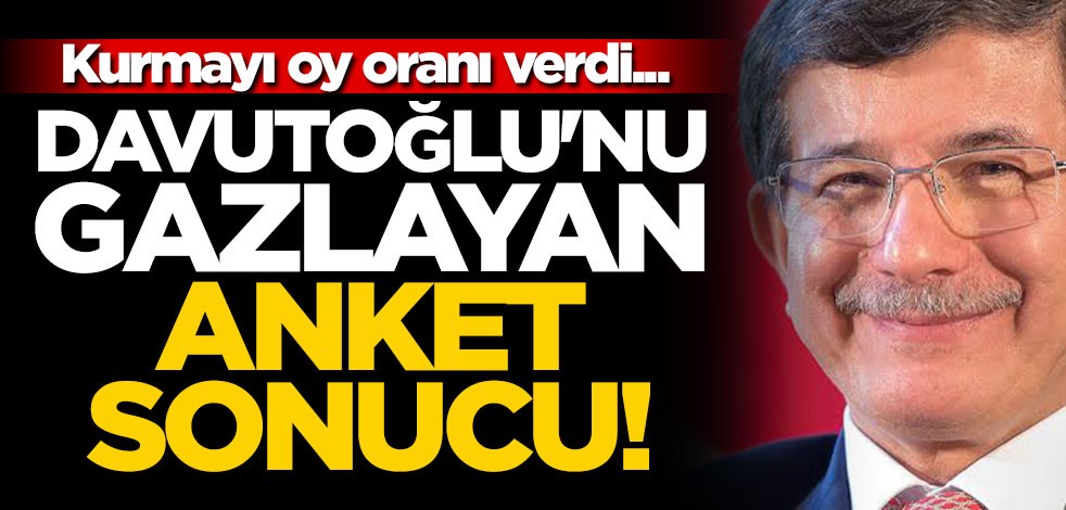 Kurmayı oy oranı verdi... Davutoğlu'nu gazlayan anket sonucu!