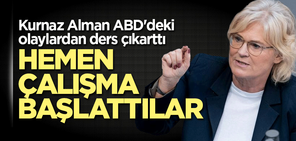 Kurnaz Alman ABD'deki olaylardan ders çıkarttı