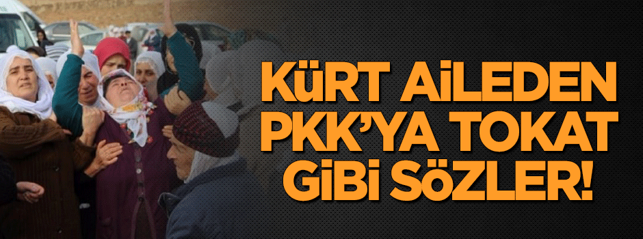 Kürt aileden PKK'ya tokat gibi sözler!
