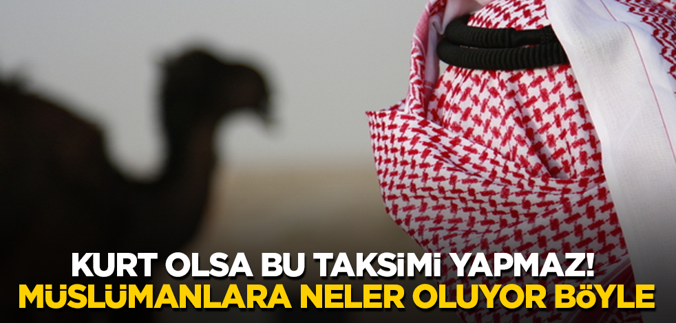 Kurt olsa bu taksimi yapmaz! Müslümanlara neler oluyor böyle